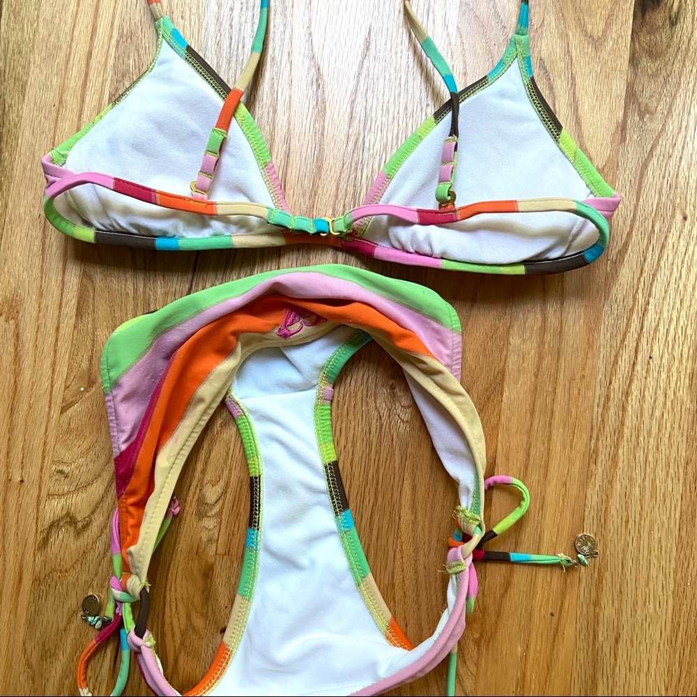 ROXY Colorful Rainbow Striped Bikini - Picture 12 of 12